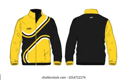 Sport Jacket yellow and black template for design on white background. Vector illustration eps 10.