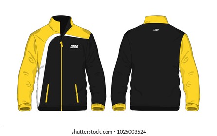 Sport Jacket Yellow and black template for design on white background. Vector illustration eps 10.