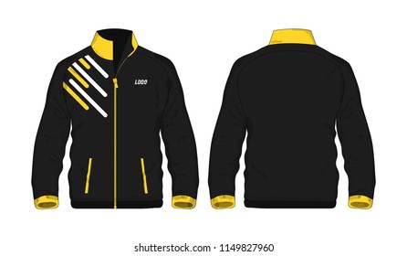 Sport Jacket yellow and black template for design on white background. Vector illustration eps 10.