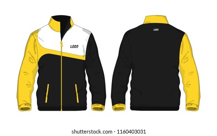 Sport Jacket Yellow and black template for design on white background. Vector illustration eps 10.