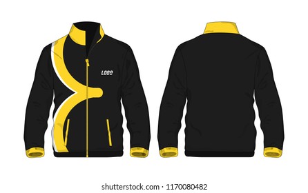Sport Jacket Yellow and black template for design on white background. Vector illustration eps 10.