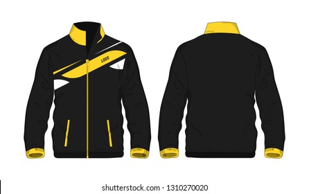 Sport Jacket yellow and black template for design on white background. Vector illustration eps 10.