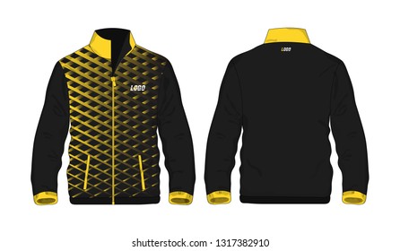 Sport Jacket Yellow and black template for design on white background. Vector illustration eps 10.