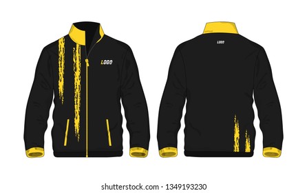 Sport Jacket Yellow and black template for design on white background. Vector illustration eps 10.