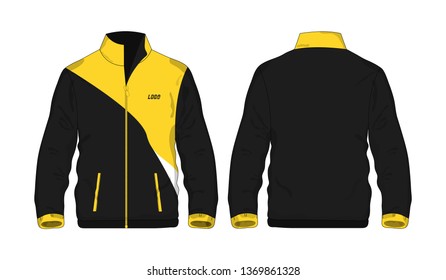 Sport Jacket Yellow and black template for design on white background. Vector illustration eps 10.