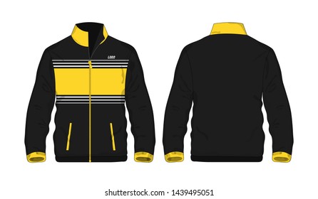 Sport Jacket Yellow and black template for design on white background. Vector illustration eps 10.