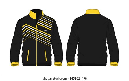 Sport Jacket yellow and black template for design on white background. Vector illustration eps 10.