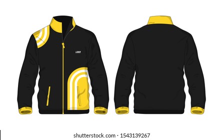 Sport Jacket yellow and black template for design on white background. Vector illustration eps 10.