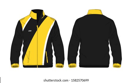 Sport Jacket yellow and black template for design on white background. Vector illustration eps 10.