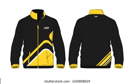 Sport Jacket yellow and black template for design on white background. Vector illustration eps 10.