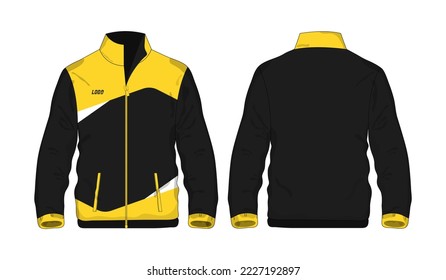 Sport Jacket Yellow and black template for design on white background. Vector illustration eps 10.