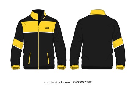 Sport Jacket Yellow and black template for design on white background. Vector illustration eps 10.