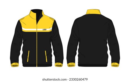 Sport Jacket Yellow and black template for design on white background. Vector illustration eps 10.