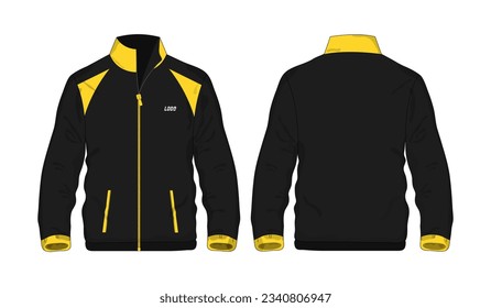 Sport Jacket Yellow and black template for design on white background. Vector illustration eps 10.
