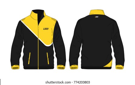 Sport Jacket Yellow and black template for design on white background. Vector illustration eps 10.