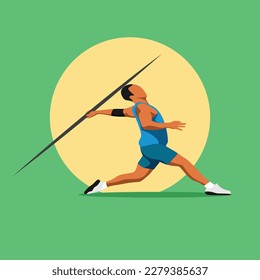Vector de diseño plano Sport Javelin