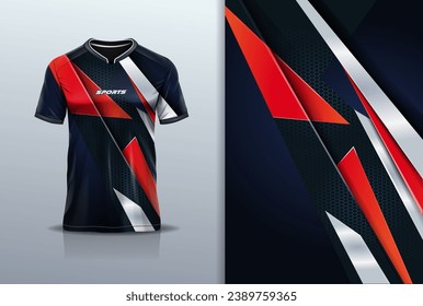 Sport jersey abstract stripe line tshirt mockup design red color