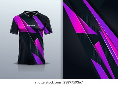 Sport jersey abstract stripe line tshirt mockup design purple color