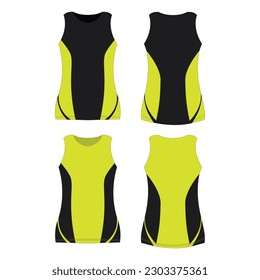 Sport jersey black and yellow isolated vector