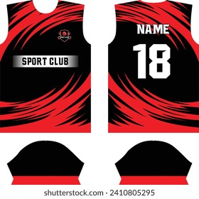 Sport Jersey Design. Cricket, Football, Rugby, Netball, Hockey, Karate, Volleyball, Athletics Sport jersey Designs. EPS10 