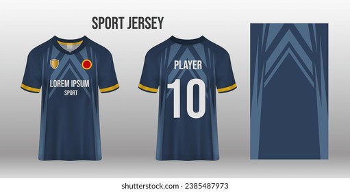 Sport jersey design fabric textile template