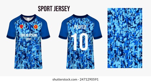 Sport jersey design fabric textile for sublimation.