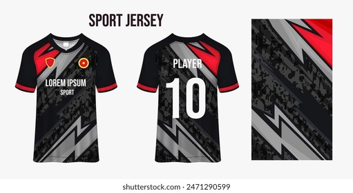 Sport jersey design fabric textile for sublimation.