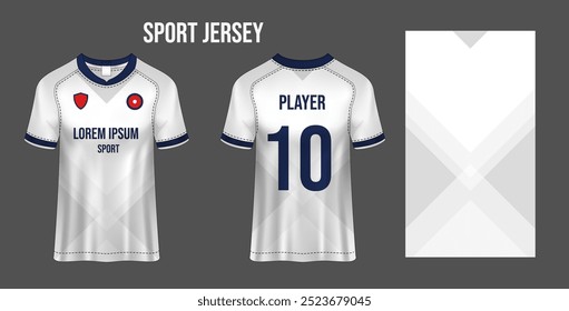 Tecido de tecido de design de camisa de esporte para sublimação