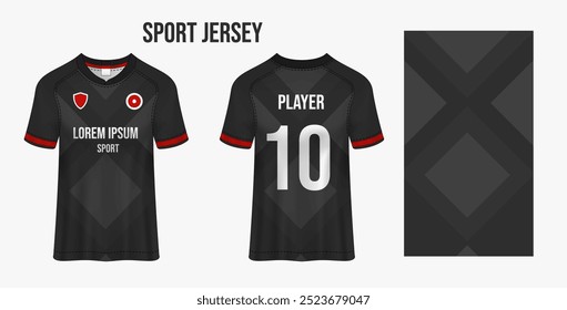 Tecido de tecido de design de camisa de esporte para sublimação