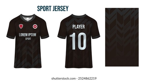 Tecido de design de camisa de esporte para sublimação.
