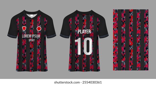 Sport jersey design fabric textile for sublimation.
