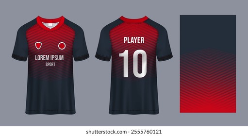 Sport jersey design fabric textile template.