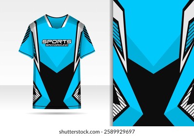 Sport jersey design with mockup blue color