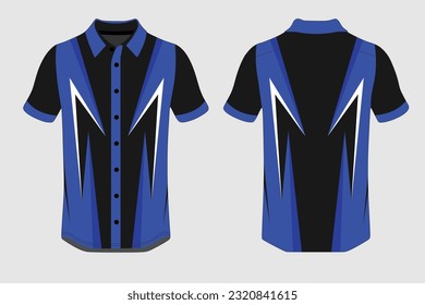 Sport jersey design for racing, jersey, cycling, football, gaming, motocross in blue color