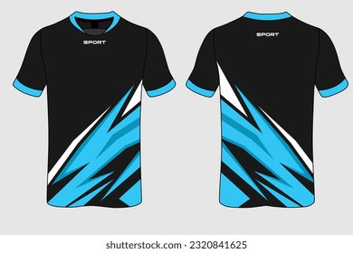 Sport jersey design for racing, jersey, cycling, football, gaming, motocross in blue color