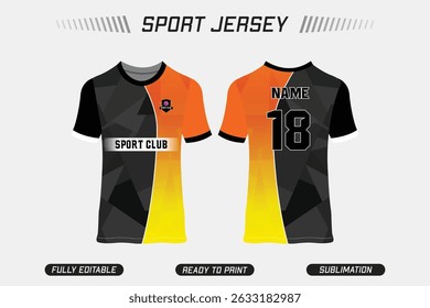 Sport Jersey Design. Sublimação Sport Jersey. Basquete, Futebol, Críquete, Rúgbi, Voleibol, Design de camiseta. 