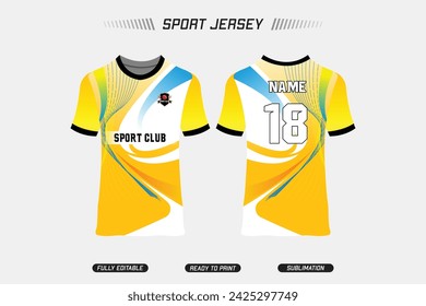 Sport Jersey Design. Sublimation Sports Jersey. EPS10