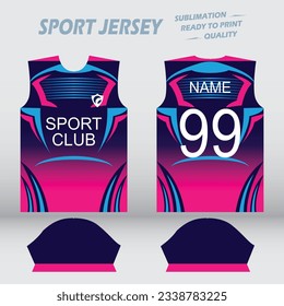 Sport Jersey Design. Sublimation Vector ready to print Artwork.