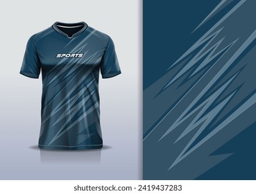 Sport jersey design template mockup stripe line racing for sport football soccer, running, esports, gray color	
