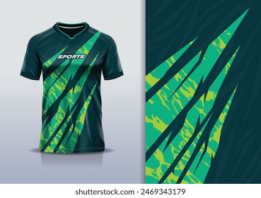 Sport jersey design template mockup stripe line racing grunge for football soccer, running, esports, green yellow color	