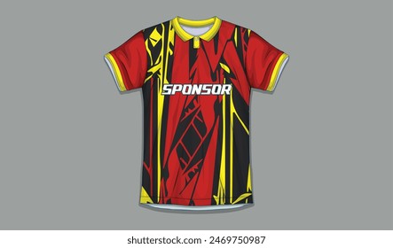 Sport jersey design template mockup stripe line racing for football soccer, running, esports