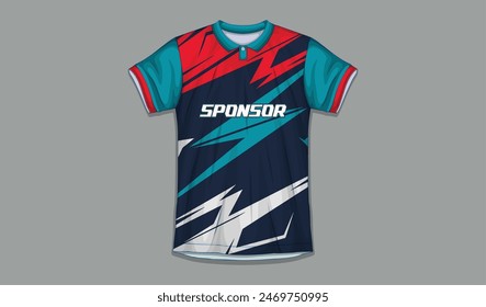 Sport jersey design template mockup stripe line racing for football soccer, running, esports