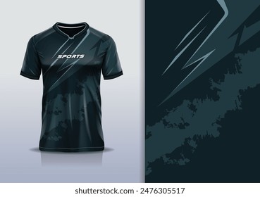 Sport jersey design template mockup stripe line grunge racing for football soccer, running, esports, green black color