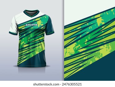 Sport jersey design template mockup stripe line grunge racing for football soccer, running, esports, green yellow color	