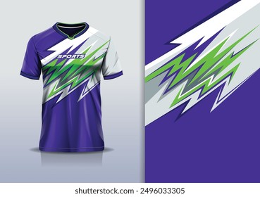 Sport jersey design template mockup stripe line racing for football soccer, running, esports, green white blue color