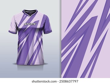 Modelo de design de camisa esporte mockup stripe line corridas para futebol futebol, corrida, esportes, cor roxa