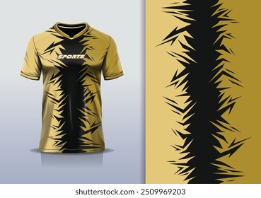 Modelo de design de camisa de esporte mockup curva linha de corrida abstrata para futebol futebol, corrida, esportes, cor de luxo ouro