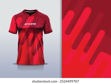 Linha de curva de modelagem de modelo de design de camisa de esporte para futebol futebol, corrida, esportes, cor maron vermelho