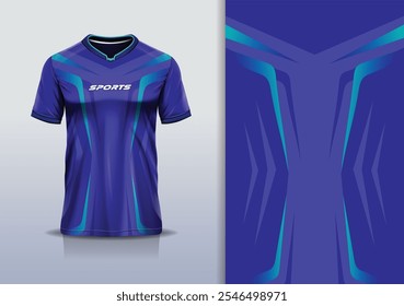 Linha de curva de maquete de modelo de design de camisa de esporte para corrida, corrida, esportes, cor azul marinho