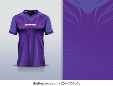 Padrão de diamante de linha de modelagem de modelo de design de camisa de esporte para corrida, corrida, esportes, cor gradiente roxo